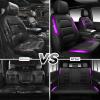 image:imageCAR PASS Memory Foam Car Seat CoversAir Cool Mesh Thick Seat Covers Front SeatsGray Metal Film Leather Seat Cover for CarUniversal Automotive Comfort for Most CarTruckAirbag CompatibleBlackGreyblackpurple