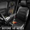 image:imageCAR PASS Memory Foam Car Seat CoversAir Cool Mesh Thick Seat Covers Front SeatsGray Metal Film Leather Seat Cover for CarUniversal Automotive Comfort for Most CarTruckAirbag CompatibleBlackGreyBlackGrey