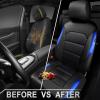 image:imageCAR PASS Memory Foam Car Seat CoversAir Cool Mesh Thick Seat Covers Front SeatsGray Metal Film Leather Seat Cover for CarUniversal Automotive Comfort for Most CarTruckAirbag CompatibleBlackGreyblackblue
