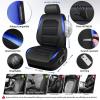 image:imageCAR PASS Memory Foam Car Seat CoversAir Cool Mesh Thick Seat Covers Front SeatsGray Metal Film Leather Seat Cover for CarUniversal Automotive Comfort for Most CarTruckAirbag CompatibleBlackGreyblackblue