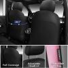 image:imageCAR PASS Memory Foam Car Seat CoversAir Cool Mesh Thick Seat Covers Front SeatsGray Metal Film Leather Seat Cover for CarUniversal Automotive Comfort for Most CarTruckAirbag CompatibleBlackGreyblackpink