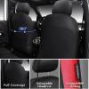 image:imageCAR PASS Memory Foam Car Seat CoversAir Cool Mesh Thick Seat Covers Front SeatsGray Metal Film Leather Seat Cover for CarUniversal Automotive Comfort for Most CarTruckAirbag CompatibleBlackGreyBlackRed