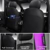 image:imageCAR PASS Memory Foam Car Seat CoversAir Cool Mesh Thick Seat Covers Front SeatsGray Metal Film Leather Seat Cover for CarUniversal Automotive Comfort for Most CarTruckAirbag CompatibleBlackGreyblackpurple