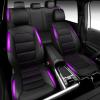 image:imageCAR PASS Memory Foam Car Seat CoversAir Cool Mesh Thick Seat Covers Front SeatsGray Metal Film Leather Seat Cover for CarUniversal Automotive Comfort for Most CarTruckAirbag CompatibleBlackGreyblackpurple