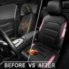 image:imageCAR PASS Memory Foam Car Seat CoversAir Cool Mesh Thick Seat Covers Front SeatsGray Metal Film Leather Seat Cover for CarUniversal Automotive Comfort for Most CarTruckAirbag CompatibleBlackGreyblackpink