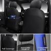 image:imageCAR PASS Memory Foam Car Seat CoversAir Cool Mesh Thick Seat Covers Front SeatsGray Metal Film Leather Seat Cover for CarUniversal Automotive Comfort for Most CarTruckAirbag CompatibleBlackGreyblackblue