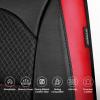 image:imageCAR PASS Memory Foam Car Seat CoversAir Cool Mesh Thick Seat Covers Front SeatsGray Metal Film Leather Seat Cover for CarUniversal Automotive Comfort for Most CarTruckAirbag CompatibleBlackGreyBlackRed