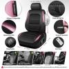 image:imageCAR PASS Memory Foam Car Seat CoversAir Cool Mesh Thick Seat Covers Front SeatsGray Metal Film Leather Seat Cover for CarUniversal Automotive Comfort for Most CarTruckAirbag CompatibleBlackGreyblackpink