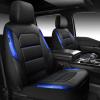 image:imageCAR PASS Memory Foam Car Seat CoversAir Cool Mesh Thick Seat Covers Front SeatsGray Metal Film Leather Seat Cover for CarUniversal Automotive Comfort for Most CarTruckAirbag CompatibleBlackGreyblackblue