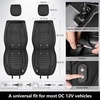 image:imageCAR PASS 2Pcs Cooling car seat Covers Nappa Leather 3Speed Ventilated seat Cushion Front Seats for Summer 1224V All Season Universal Fit for Sedan SUV Truck Upgraded Perforated Leatherette Black