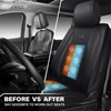 image:imageCAR PASS 2Pcs Cooling car seat Covers Nappa Leather 3Speed Ventilated seat Cushion Front Seats for Summer 1224V All Season Universal Fit for Sedan SUV Truck Upgraded Perforated Leatherette Black