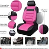 image:imageCAR PASS 3D Foam Leather Car Seat Covers Two Front Seats only Air Cool Mesh Thick Seat Covers All Weather Car Seat Cover Comfort amp Protection for TruckSUVSedanVan Airbag Compatible BlackBlack and Pink