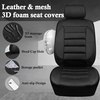 image:imageCAR PASS 3D Foam Leather Car Seat Covers Two Front Seats only Air Cool Mesh Thick Seat Covers All Weather Car Seat Cover Comfort amp Protection for TruckSUVSedanVan Airbag Compatible BlackBlack Full Sets
