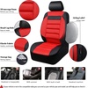 image:imageCAR PASS 3D Foam Leather Car Seat Covers Two Front Seats only Air Cool Mesh Thick Seat Covers All Weather Car Seat Cover Comfort amp Protection for TruckSUVSedanVan Airbag Compatible BlackBlack and Red