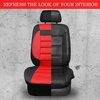image:imageCAR PASS 3D Foam Leather Car Seat Covers Two Front Seats only Air Cool Mesh Thick Seat Covers All Weather Car Seat Cover Comfort amp Protection for TruckSUVSedanVan Airbag Compatible BlackBlack and Red