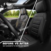 image:imageCAR PASS 3D Foam Leather Car Seat Covers Two Front Seats only Air Cool Mesh Thick Seat Covers All Weather Car Seat Cover Comfort amp Protection for TruckSUVSedanVan Airbag Compatible BlackBlack Full Sets
