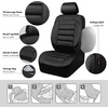 image:imageCAR PASS 3D Foam Leather Car Seat Covers Two Front Seats only Air Cool Mesh Thick Seat Covers All Weather Car Seat Cover Comfort amp Protection for TruckSUVSedanVan Airbag Compatible BlackBlack Full Sets
