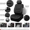 image:imageCAR PASS 3D Foam Leather Car Seat Covers Two Front Seats only Air Cool Mesh Thick Seat Covers All Weather Car Seat Cover Comfort amp Protection for TruckSUVSedanVan Airbag Compatible BlackBlack Front