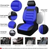 image:imageCAR PASS 3D Foam Leather Car Seat Covers Two Front Seats only Air Cool Mesh Thick Seat Covers All Weather Car Seat Cover Comfort amp Protection for TruckSUVSedanVan Airbag Compatible BlackBlack and Blue