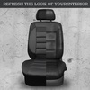 image:imageCAR PASS 3D Foam Leather Car Seat Covers Two Front Seats only Air Cool Mesh Thick Seat Covers All Weather Car Seat Cover Comfort amp Protection for TruckSUVSedanVan Airbag Compatible BlackBlack Charcoal