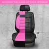 image:imageCAR PASS 3D Foam Leather Car Seat Covers Two Front Seats only Air Cool Mesh Thick Seat Covers All Weather Car Seat Cover Comfort amp Protection for TruckSUVSedanVan Airbag Compatible BlackBlack and Pink