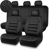 image:imageCAR PASS 3D Foam Leather Car Seat Covers Two Front Seats only Air Cool Mesh Thick Seat Covers All Weather Car Seat Cover Comfort amp Protection for TruckSUVSedanVan Airbag Compatible BlackBlack Full Sets