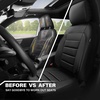 image:imageCAR PASS 3D Foam Leather Car Seat Covers Two Front Seats only Air Cool Mesh Thick Seat Covers All Weather Car Seat Cover Comfort amp Protection for TruckSUVSedanVan Airbag Compatible BlackBlack Front