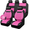 image:imageCAR PASS 3D Foam Leather Car Seat Covers Two Front Seats only Air Cool Mesh Thick Seat Covers All Weather Car Seat Cover Comfort amp Protection for TruckSUVSedanVan Airbag Compatible BlackBlack and Pink