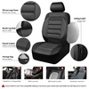 image:imageCAR PASS 3D Foam Leather Car Seat Covers Two Front Seats only Air Cool Mesh Thick Seat Covers All Weather Car Seat Cover Comfort amp Protection for TruckSUVSedanVan Airbag Compatible BlackBlack Charcoal