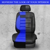 image:imageCAR PASS 3D Foam Leather Car Seat Covers Two Front Seats only Air Cool Mesh Thick Seat Covers All Weather Car Seat Cover Comfort amp Protection for TruckSUVSedanVan Airbag Compatible BlackBlack and Blue
