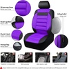 image:imageCAR PASS 3D Foam Leather Car Seat Covers Two Front Seats only Air Cool Mesh Thick Seat Covers All Weather Car Seat Cover Comfort amp Protection for TruckSUVSedanVan Airbag Compatible Blackblack and purple