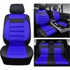 image:imageCAR PASS 3D Foam Leather Car Seat Covers Two Front Seats only Air Cool Mesh Thick Seat Covers All Weather Car Seat Cover Comfort amp Protection for TruckSUVSedanVan Airbag Compatible BlackBlack and Blue