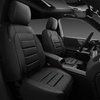 image:imageCAR PASS 3D Foam Leather Car Seat Covers Two Front Seats only Air Cool Mesh Thick Seat Covers All Weather Car Seat Cover Comfort amp Protection for TruckSUVSedanVan Airbag Compatible BlackBlack Front