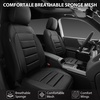image:imageCAR PASS 3D Foam Leather Car Seat Covers Two Front Seats only Air Cool Mesh Thick Seat Covers All Weather Car Seat Cover Comfort amp Protection for TruckSUVSedanVan Airbag Compatible BlackBlack Full Sets