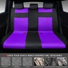 image:imageCAR PASS 3D Foam Leather Car Seat Covers Two Front Seats only Air Cool Mesh Thick Seat Covers All Weather Car Seat Cover Comfort amp Protection for TruckSUVSedanVan Airbag Compatible Blackblack and purple