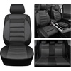 image:imageCAR PASS 3D Foam Leather Car Seat Covers Two Front Seats only Air Cool Mesh Thick Seat Covers All Weather Car Seat Cover Comfort amp Protection for TruckSUVSedanVan Airbag Compatible BlackBlack Charcoal