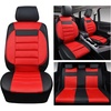 image:imageCAR PASS 3D Foam Leather Car Seat Covers Two Front Seats only Air Cool Mesh Thick Seat Covers All Weather Car Seat Cover Comfort amp Protection for TruckSUVSedanVan Airbag Compatible BlackBlack and Red
