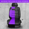 image:imageCAR PASS 3D Foam Leather Car Seat Covers Two Front Seats only Air Cool Mesh Thick Seat Covers All Weather Car Seat Cover Comfort amp Protection for TruckSUVSedanVan Airbag Compatible Blackblack and purple