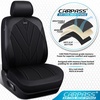 image:imageCAR PASS Airy Cool Momery Foam Seat Covers Leather Mesh Thick Car Seat Covers Front Seats 2 Universal FIT for CarsSUVTrucks ComfortDurableBreath Airbag Compatible All BlackBlackBlack