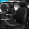 image:imageCAR PASS Airy Cool Momery Foam Seat Covers Leather Mesh Thick Car Seat Covers Front Seats 2 Universal FIT for CarsSUVTrucks ComfortDurableBreath Airbag Compatible All BlackBlackBlack