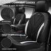 image:imageCAR PASS Airy Cool Momery Foam Seat Covers Leather Mesh Thick Car Seat Covers Front Seats 2 Universal FIT for CarsSUVTrucks ComfortDurableBreath Airbag Compatible All BlackBling Silver Glitter