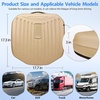 image:imageCAR PASS Leather Car Seat Cushion Comfortable Memory Foam Seat Cushions for Driving Waterproof Adult Booster Seat Cushion for Cars Truck Driver Automotive SUV Office Chair Handheld 3 Inches BlackBeige