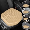 image:imageCAR PASS Leather Car Seat Cushion Comfortable Memory Foam Seat Cushions for Driving Waterproof Adult Booster Seat Cushion for Cars Truck Driver Automotive SUV Office Chair Handheld 3 Inches BlackBeige