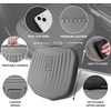 image:imageCAR PASS Leather Car Seat Cushion Comfortable Memory Foam Seat Cushions for Driving Waterproof Adult Booster Seat Cushion for Cars Truck Driver Automotive SUV Office Chair Handheld 3 Inches BlackGray