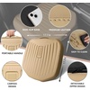 image:imageCAR PASS Leather Car Seat Cushion Comfortable Memory Foam Seat Cushions for Driving Waterproof Adult Booster Seat Cushion for Cars Truck Driver Automotive SUV Office Chair Handheld 3 Inches BlackBeige