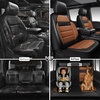 image:imageCAR PASS Memory Foam Seat Covers Front Airy Cool Mesh Thick Car Seat Covers Leather Car Seat Covers Front Seats Airbag Compatible Universal Automotive Comfort for Most Cars Trucks SUV Blackbrown