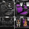 image:imageCAR PASS Memory Foam Seat Covers Front Airy Cool Mesh Thick Car Seat Covers Leather Car Seat Covers Front Seats Airbag Compatible Universal Automotive Comfort for Most Cars Trucks SUV Blackpurple
