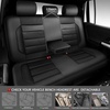 image:imageCAR PASS Memory Foam Seat Covers Front Airy Cool Mesh Thick Car Seat Covers Leather Car Seat Covers Front Seats Airbag Compatible Universal Automotive Comfort for Most Cars Trucks SUV Blackrear black