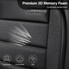 image:imageCAR PASS Memory Foam Seat Covers Front Airy Cool Mesh Thick Car Seat Covers Leather Car Seat Covers Front Seats Airbag Compatible Universal Automotive Comfort for Most Cars Trucks SUV BlackCharcoal Gray