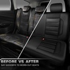 image:imageCAR PASS Memory Foam Seat Covers Front Airy Cool Mesh Thick Car Seat Covers Leather Car Seat Covers Front Seats Airbag Compatible Universal Automotive Comfort for Most Cars Trucks SUV Blackrear black